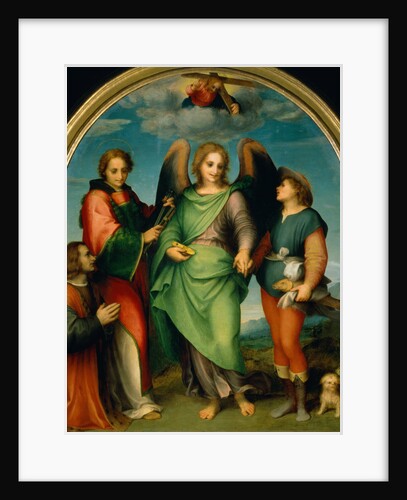 The Archangel Raphael with Tobias, St Lawrence and the Donor, Leonardo di Lorenzo Morelli, 1512 by Andrea del Sarto