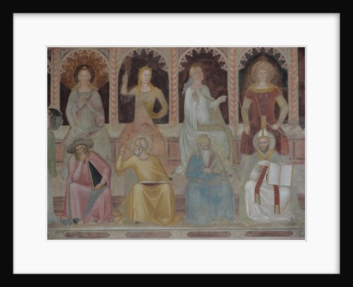 The allegorical figure of Theology. Detail of the Allegory of the Active and Triumphant Church and of the Dominican order, ca 1365 by Andrea di Bonaiuto