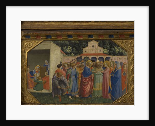 Mary and Joseph (The Annunciation retable with 5 Predella scenes), 1430-1432 by Fra Giovanni da Fiesole Angelico