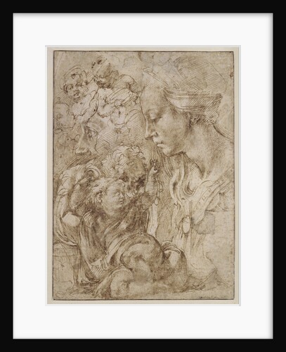 Studies for a Holy Family with John the Baptist as Child, 1505 by Michelangelo Buonarroti