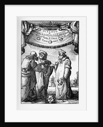 Frontispiece of the Dialogue Concerning the Two Chief World Systems by Galileo Galilei, 1632 by Stefano Della Bella