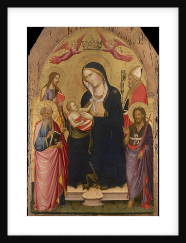 Madonna and Child with Saints John the Evangelist, John the Baptist, James of Compostela and Nicholas of Bari, ca 1390 by Agnolo Gaddi