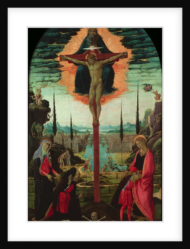 Altarpiece: the Trinity, the Virgin, Saint John and Donors, c. 1480 by Jacopo del Sellaio