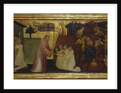 Saint Lawrence Liberates Souls from Purgatory. Scenes from the Life of Saint Lawrence, predella, ca 1412 by Lorenzo di Niccolò