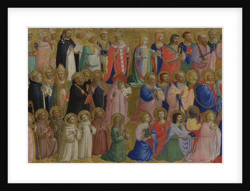 The Virgin Mary with the Apostles and Other Saints (Panel from Fiesole San Domenico Altarpiece), c. 1423-1424 by Fra Giovanni da Fiesole Angelico