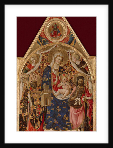 Madonna and Child, with a Bishop, St John the Baptist and Angels, Early 15th cen by Antonio da Firenze