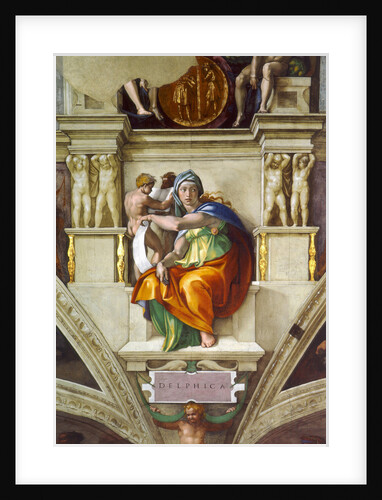 The Delphic Sibyl (Sistine Chapel ceiling in the Vatican), 1508-1512 by Michelangelo Buonarroti