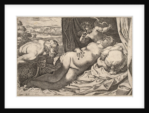 Satyr and Nymph by Agostino Carracci