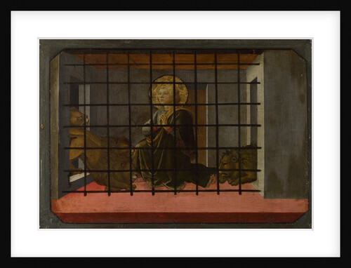 Saint Mamas in Prison thrown to the Lions (Predella Panel of the Pistoia Santa Trinità Altarpiece), 1455-1460 by Fra Filippo Lippi