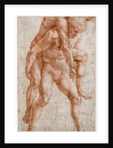 Young Man Carrying an Old Man on His Back (Aeneas and Anchises) by Raphael