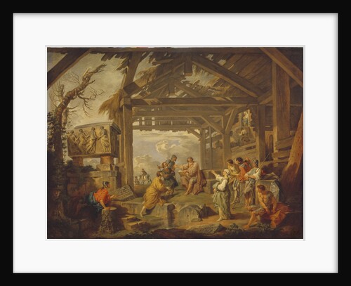 Cumaean Sibyl prophesied the Birth of Christ, 1738 by Giovanni Paolo Panini