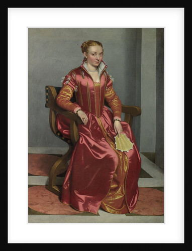 Portrait of a Lady (La Dama in Rosso), c. 1560 by Giovan Battista Moroni