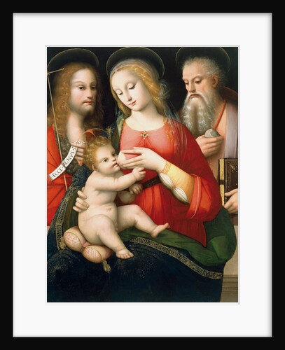 Madonna with Child and Saints John the Baptist and Jerome, Early 16th century by Andrea Piccinelli