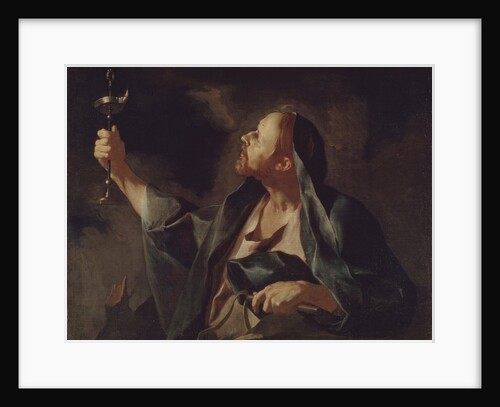 A man with a lamp and a whip (The Prophet Sophonias) by Giuseppe Antonio Petrini