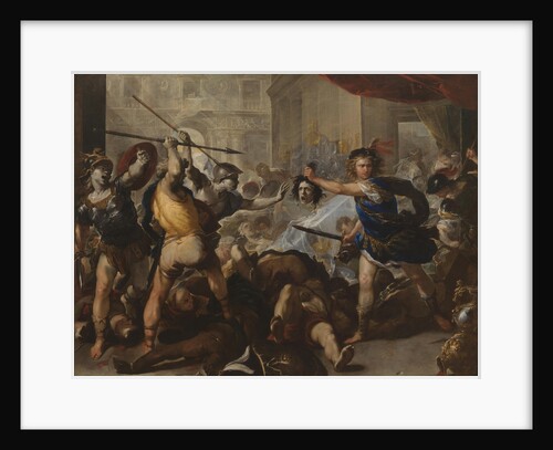 Perseus turning Phineas and his Followers to Stone, Early 1680s by Luca Giordano