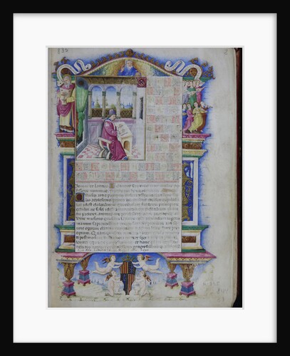 Portrait of Johannes Tinctoris (From Opus musices Joannis Tinctoris), 1483 by Nardo Rapicano