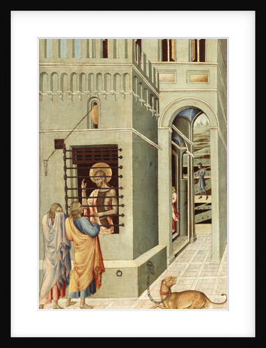 Saint John the Baptist in Prison Visited by Two Disciples, 1455-1460 by Giovanni di Paolo