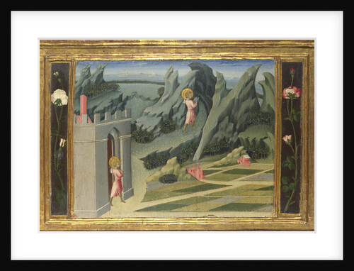 Saint John the Baptist retiring to the Desert (Predella Panel), 1454 by Giovanni di Paolo