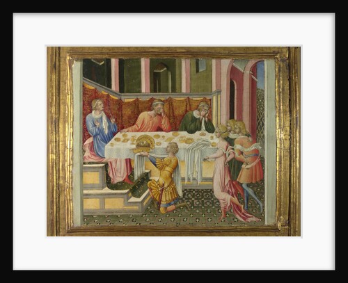 The Head of John the Baptist brought to Herod (Predella Panel), 1454 by Giovanni di Paolo