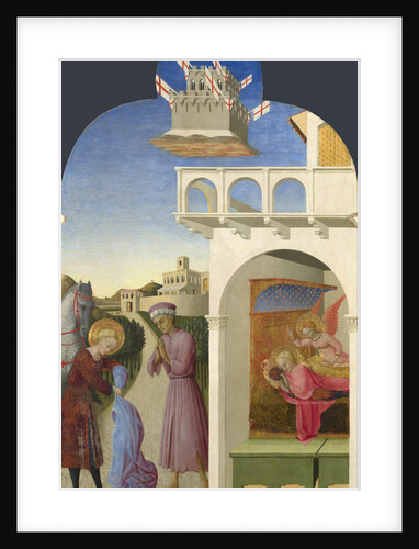 Saint Francis and the Poor Knight, and Franciss Vision (From Borgo del Santo Sepolcro Altarpiece), 1437-1444 by Sassetta