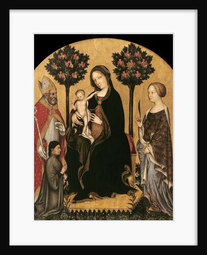 Mary Enthroned with the Child, Saints and a Donor by Gentile da Fabriano