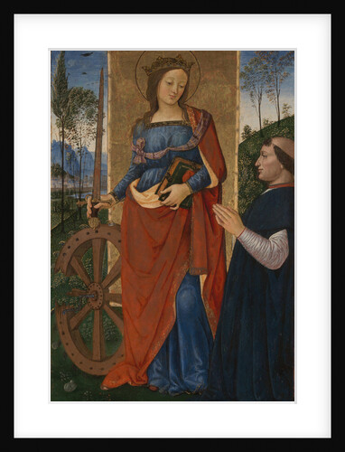 Saint Catherine of Alexandria with a Donor, c. 1480 by Bernardino Pinturicchio
