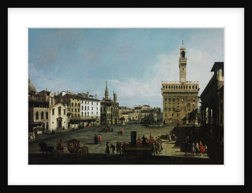 The Piazza della Signoria in Florence, 1742 by Bernardo Bellotto