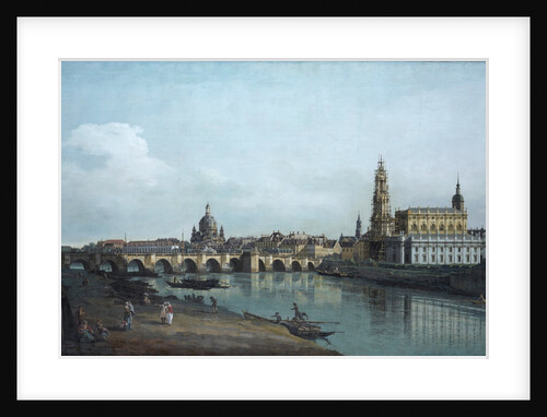 Dresden seen from the Right Bank of the Elbe, beneath the Augusts Bridge, 1748 by Bernardo Bellotto
