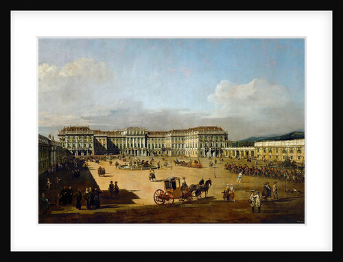 Schönbrunn Palace viewed from the front side, Between 1758 and 1761 by Bernardo Bellotto