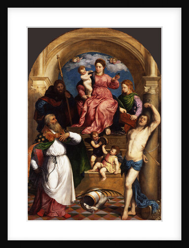 Enthroned Madonna with Child and Saints, ca 1530 by Paris Bordone