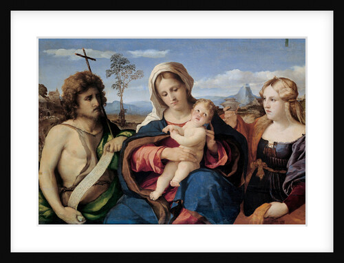 Madonna and Child with Saint John the Baptist and Mary Magdalene, 1520-1523 by Jacopo Palma il Vecchio the Elder
