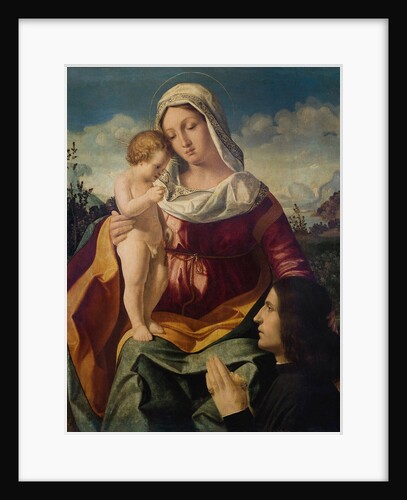 Virgin and child with a Donor, 1504 by Andrea Previtali