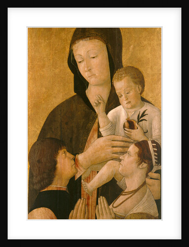 Madonna with child and two donors, 1460 by Gentile Bellini