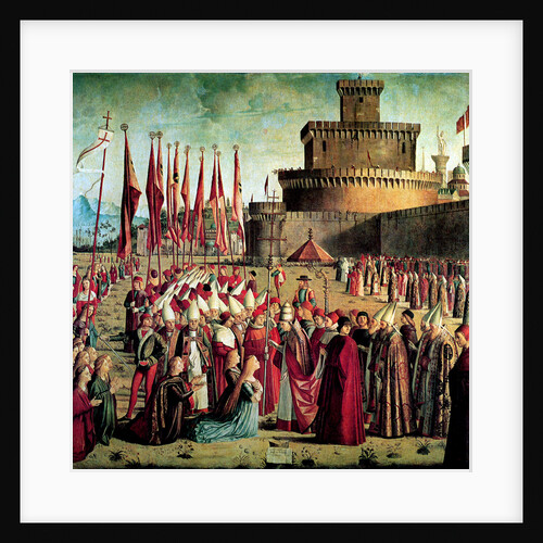 The Pilgrims are met by Pope Cyriacus in front of the Walls of Rome (The Legend of Saint Ursula), 1497 by Vittore Carpaccio