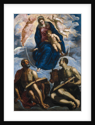 Mary with the Child, Venerated by Saint Mark and Saint Luke, before 1570 by Jacopo Tintoretto