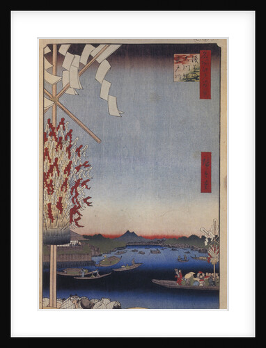 Asakusa River, Miyato River, Great Riverbank by Utagawa Hiroshige