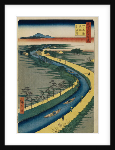 Towboats on the Yotsugi dori Canal by Utagawa Hiroshige