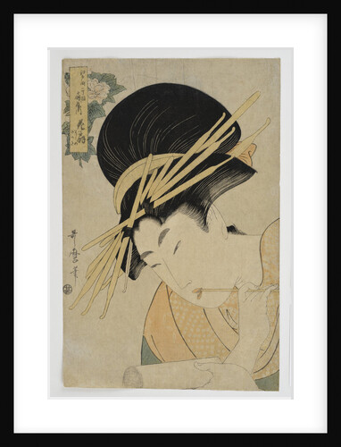 Courtesan Hanaogi of the Ogiya House, 1801 by Kitagawa Utamaro