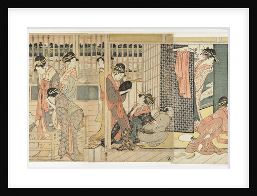 Morning Parting at the Temporary Lodgings of the Pleasure Quarter, 1801 by Kitagawa Utamaro