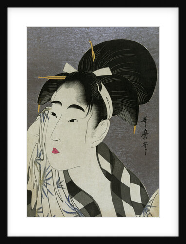 Woman wiping sweat, 1798 by Kitagawa Utamaro