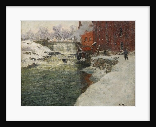 Canvas factory by the Aker River (Kristiania), c. 1890 by Fritz Thaulov