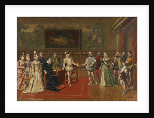 Catherine de Medici meets her sons Charles IX and Henry III by Wladyslaw Bakalowicz