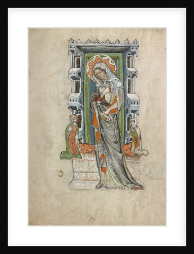 Saint Hedwig of Silesia with Duke Ludwig of Legnica and Brieg and Duchess Agnés, 1353 by Court workshop of Duke Ludwig I of Liegnitz