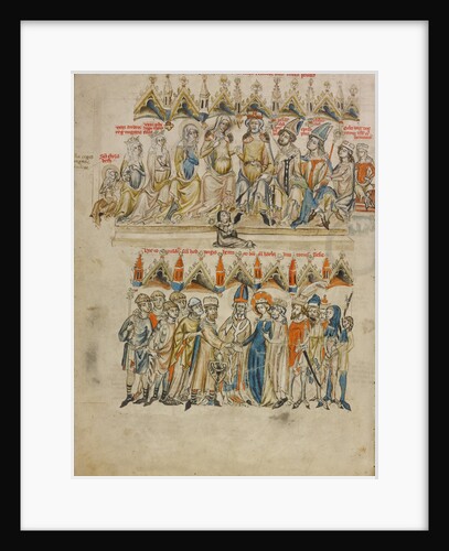 Family of Berthold IV of Merania. The Marriage of Hedwig and Heinrich, 1353 by Court workshop of Duke Ludwig I of Liegnitz