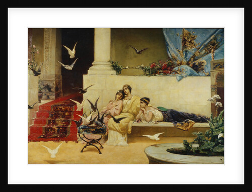 Feeding the pigeons by Vasilii Alexandrovich Kotarbinsky