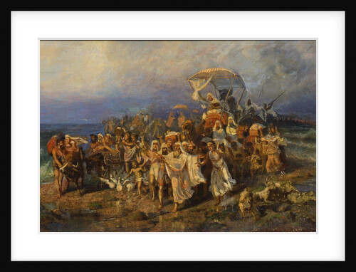 The Israelites crossing of the Red Sea, Second Half of the 19th cen by Vasilii Alexandrovich Kotarbinsky