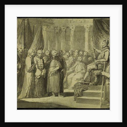 Tsar Vasili IV Ivanovich Shuisky before the King Sigismund III Vasa, Late 18th cent by Franciszek Smuglewicz
