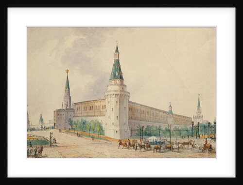 The Resurrection Square and the Alexander Garden in Moscow by Joseph Vivien