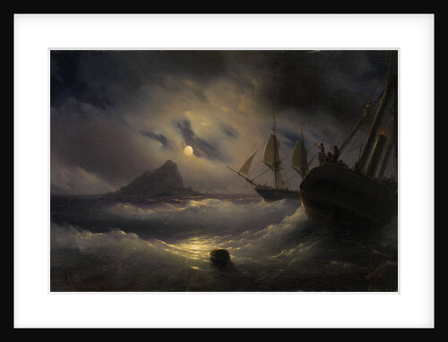 Gibraltar by Night, 1844 by Ivan Konstantinovich Aivazovsky