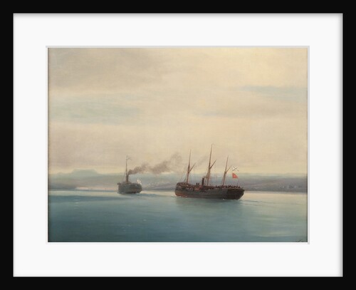Capture of the Turkish Troopship Mersina by the Steamer Russia on 13 December 1877, 1877 by Ivan Konstantinovich Aivazovsky